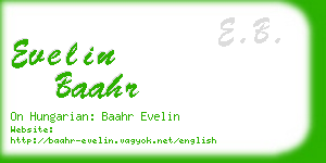 evelin baahr business card